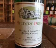 2012 Studert-Prüm Riesling, Kabinett, Graacher Himmelreich Mosel Germany