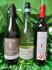 3 wine bottle and olive oil Gift Basket - Italy